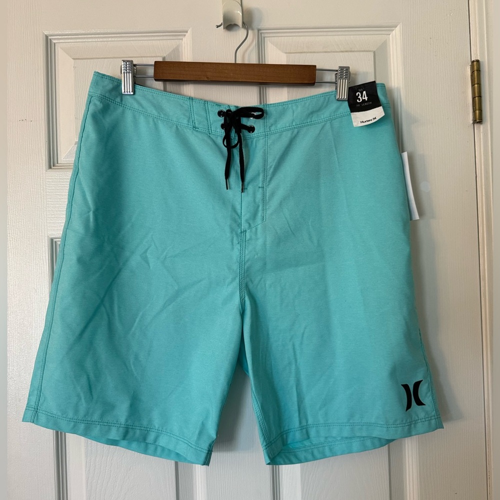 Hurley One and Only Crossdye Swim Board Shorts in Teal